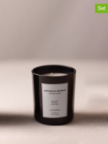 Lucky Bees Świece zapachowe (2 szt.) "Patchouli Incence" w kolorze czarnym