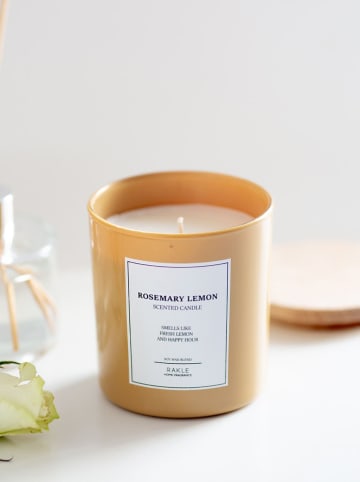 Lucky Bees 2er-Set: Duftkerzen ''Rosemary Lemon'' in Gelb