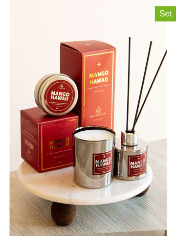 Lucky Bees 3-delige set: luchtverfrisser en geurkaarsen ''Mango Hawaii''
