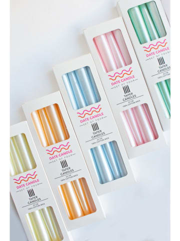 Lucky Bees 4-delige set: staafkaarsen groen - 4x 65 g