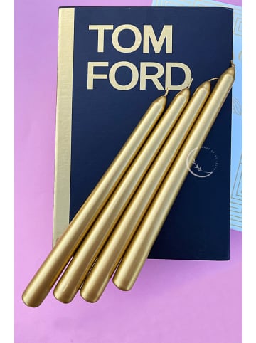 Lucky Bees 4er-Set: Stabkerzen in Gold - 4x 65 g