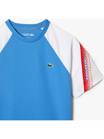 Lacoste Trainingsshirt in Hellblau/ Weiß