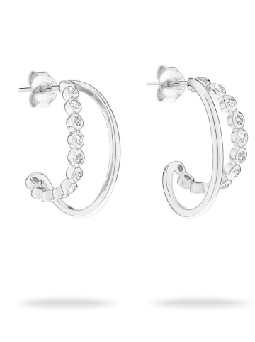 Tamaris Srebrne kolczyki-półkreole z cyrkoniami