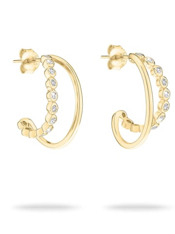 Tamaris Srebrne kolczyki-półkreole z cyrkoniami