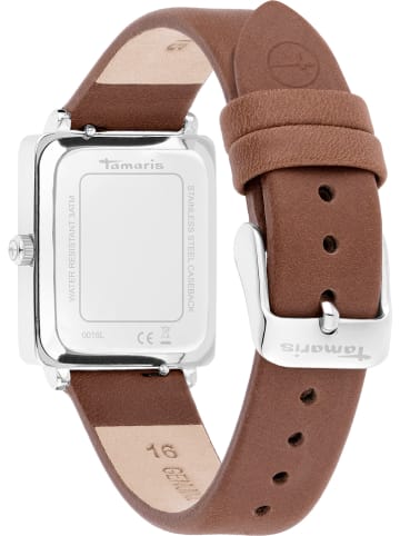 Tamaris Kwartshorloge bruin/zilverkleurig/wit