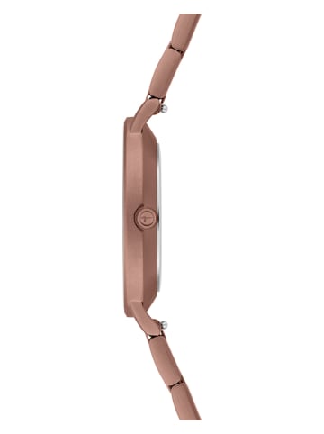 Tamaris Zegarek kwarcowy w kolorze różowozłoto-brązowym