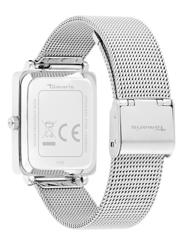 Tamaris Quarzuhr in Silber/ Weiß