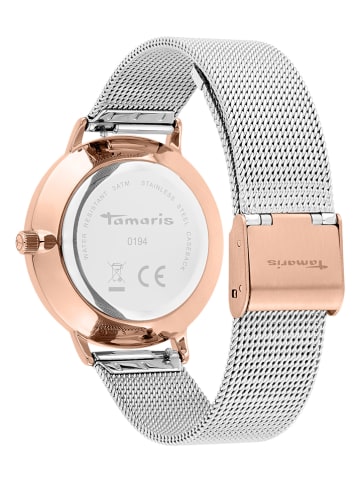 Tamaris Kwartshorloge zilverkleurig/roségoudkleurig/wit