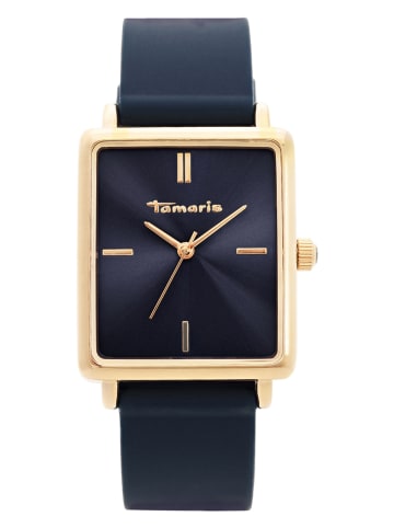 Tamaris Quarzuhr in Dunkelblau/ Gold