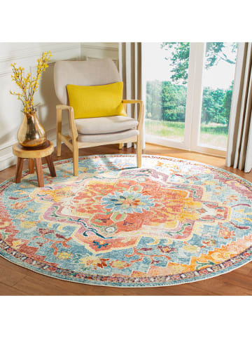 Safavieh Kurzflor-Teppich in Dunkelgrün/ Orange