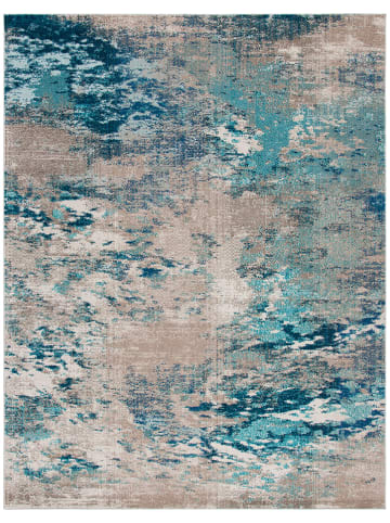 Safavieh Kurzflor-Teppich ''Madison'' in Beige/ Blau
