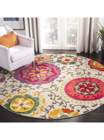 Safavieh Kurzflor-Teppich in Bunt/ Creme