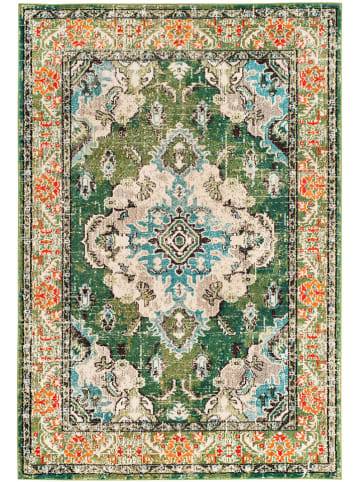 Safavieh Kurzflor-Teppich in Grün/ Hellblau