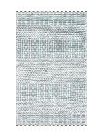 Safavieh Woll-Teppich ''Natura'' in Türkis/ Hellblau/ Creme