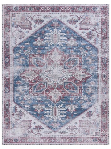 Safavieh Kurzflor-Teppich ''Tucson'' in Dunkelblau/ Rot