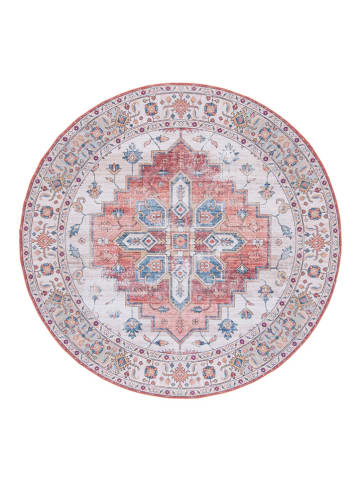 Safavieh Kurzflor-Teppich ''Tucson'' in Rot/ Creme/ Hellblau