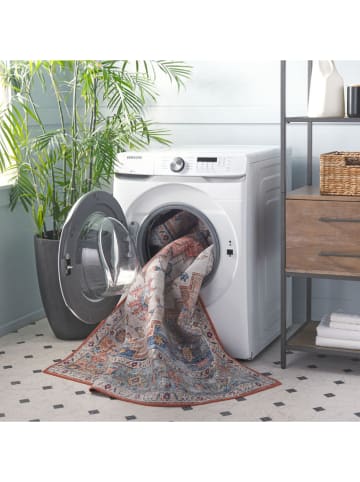 Safavieh Kurzflor-Teppich ''Tucson'' in Rot/ Creme/ Hellblau