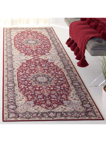 Safavieh Kurzflor-Teppich in Rot/ Dunkelblau