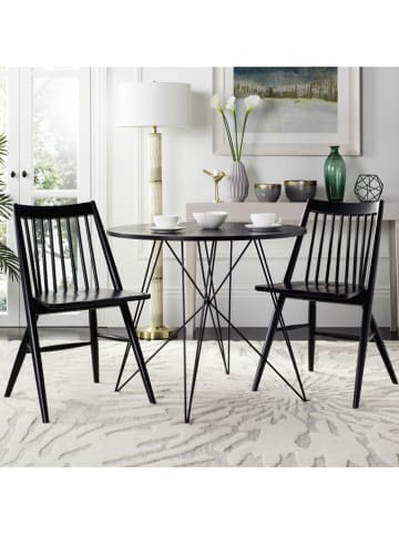 Safavieh Krzesła (2 szt.) "Wren" w kolorze czarnym - 55 x 86 x 53 cm