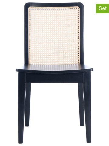 Safavieh Krzesła (2 szt.) "Bencio" w kolorze kremowo-czarnym - 56 x 86 x 48 cm