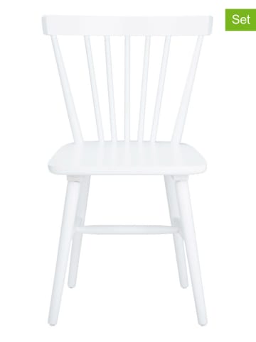 Safavieh 2er-Set: Esszimmerstühle "Winona" in Weiß - (B)52 x (H)83 x (T)51 cm