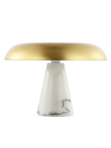 Safavieh Tischleuchte in Weiß/ Gold - (H)25 x Ø 36 cm