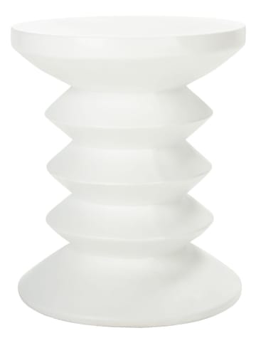 Safavieh Stolik ogrodowy "Benaya" w kolorze białym - wys. 45 x Ø 38 cm