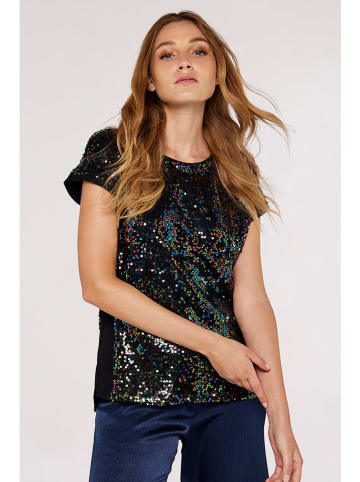 Apricot Paillettenshirt in Schwarz
