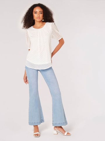 Apricot Bluse in Weiß/ Gold