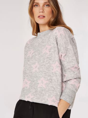 Apricot Sweter w kolorze jasnoszaro-jasnoróżowym