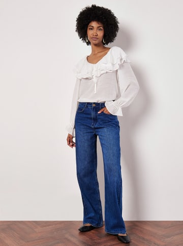 Apricot Bluse in Weiß