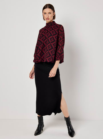 Apricot Bluse in Bordeaux/ Schwarz