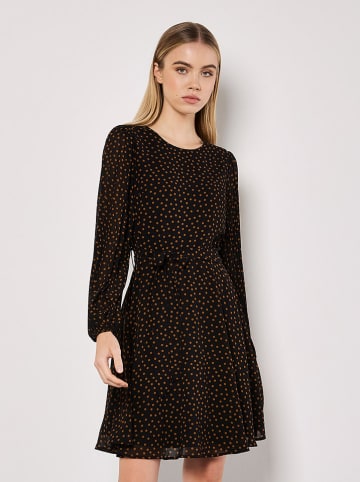 Apricot Kleid in Schwarz/ Hellbraun