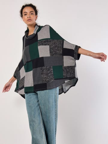 Apricot Rollkragenpullover in Anthrazit/ Petrol