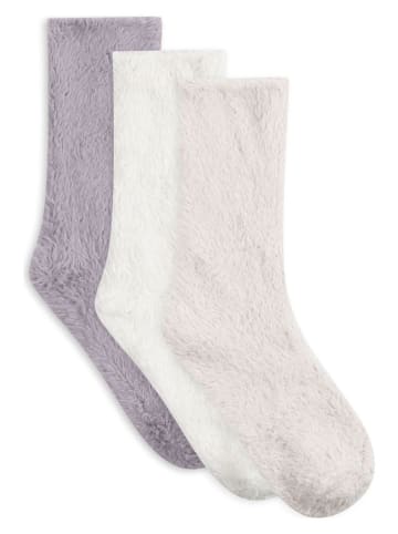 Lemon socks 9-delige set: sokken beige/paars/crème