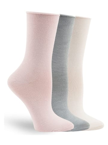 Lemon socks 9-delige set: sokken lichtroze/grijs