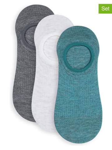 Lemon socks 9er-Set: Socken in Weiß/ Türkis/ Grau