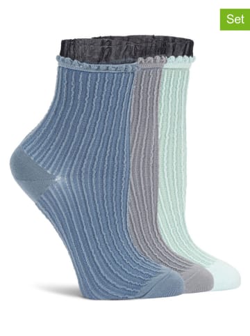 Lemon socks 3er-Set: Socken in Blau/ Grau