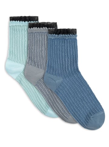 Lemon socks 3er-Set: Socken in Blau/ Grau