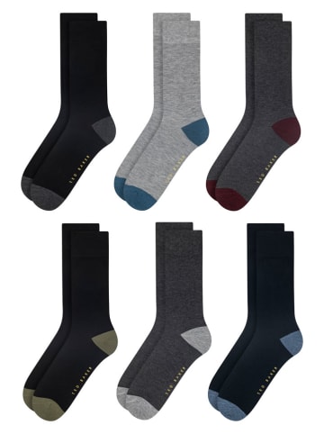 Ted Baker 6er-Set: Socken in Schwarz/ Anthrazit
