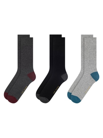 Ted Baker 6er-Set: Socken in Grau/ Schwarz