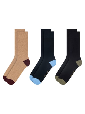 Ted Baker 6-delige set: sokken donkerblauw/zwart/beige