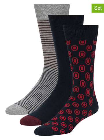 Ted Baker 3er-Set: Socken in Schwarz/ Grau