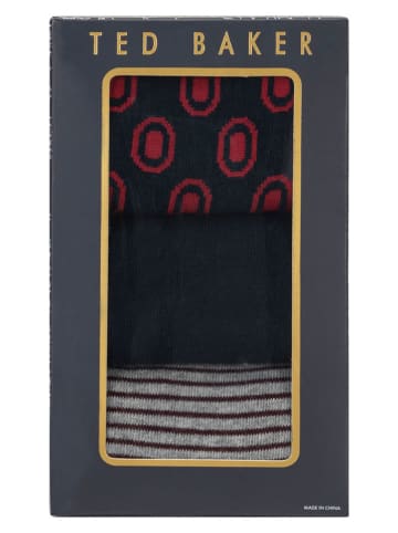 Ted Baker 3er-Set: Socken in Schwarz/ Grau