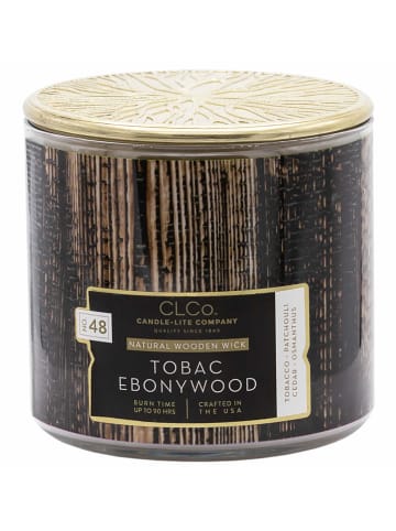 CANDLE-LITE Geurkaars "Tobac Ebonywood" wit - 396 g