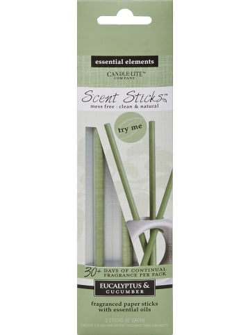 CANDEL-LITE Duftsticks "Eucalyptus & Cucumber" in Grün - 3 Stück