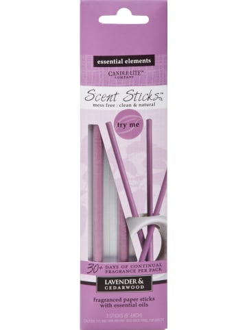 CANDLE-LITE Geurstokjes "Lavender & Cedarwood" paars
