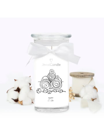 Juwelkerze Duftkerze mit Ohrringen "Fluffy Cotton" - 400 g