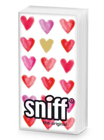 ppd Chusteczki "Aquarell Hearts" w kolorze biało-czerwonym