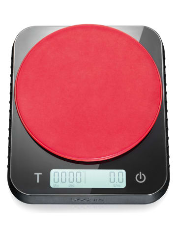 bodum Waga kuchenna "Bistro" w kolorze czarno-czerwonym - 16 x 13 cm